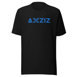 Black unisex T-shirt, front view