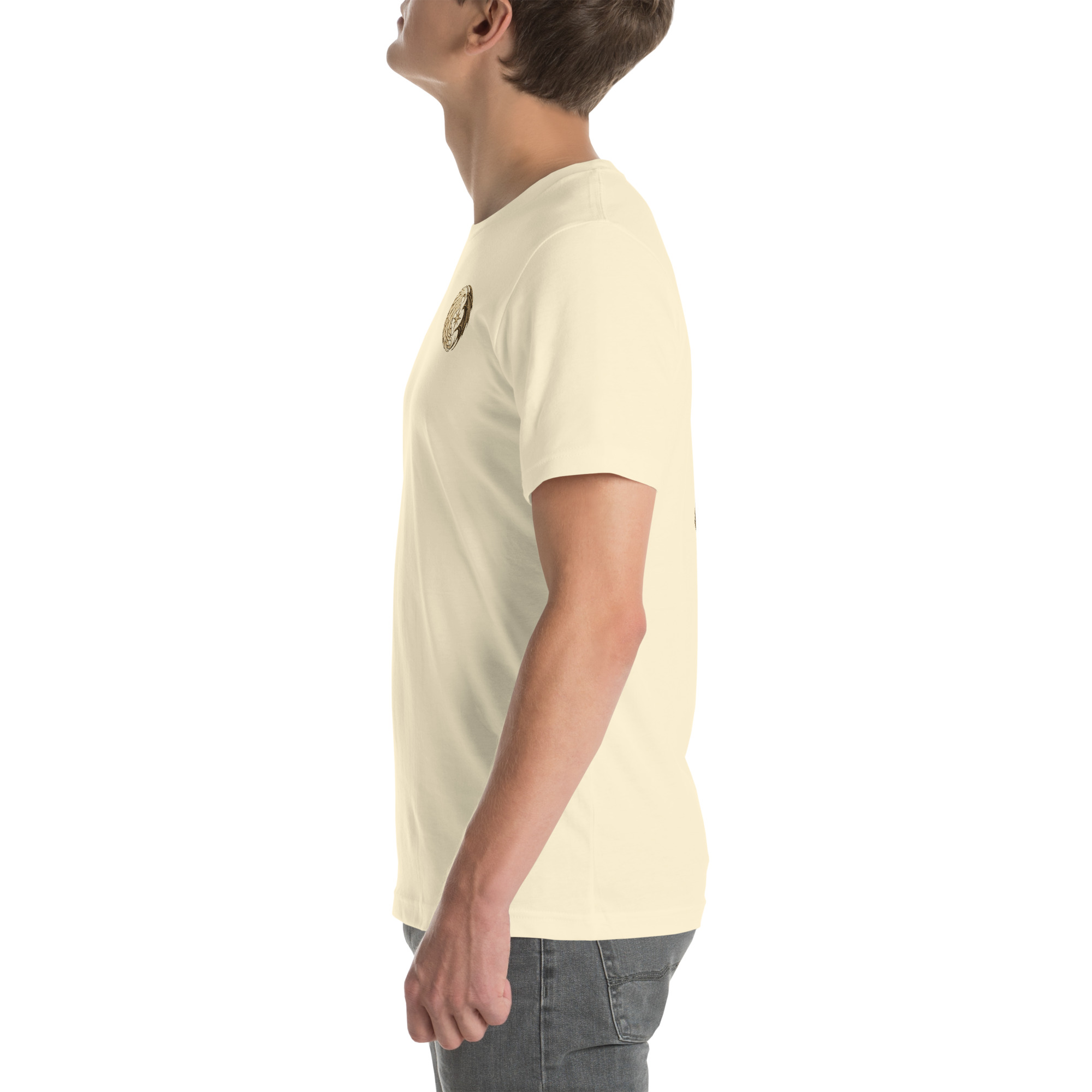 Natural unisex T-shirt, left view