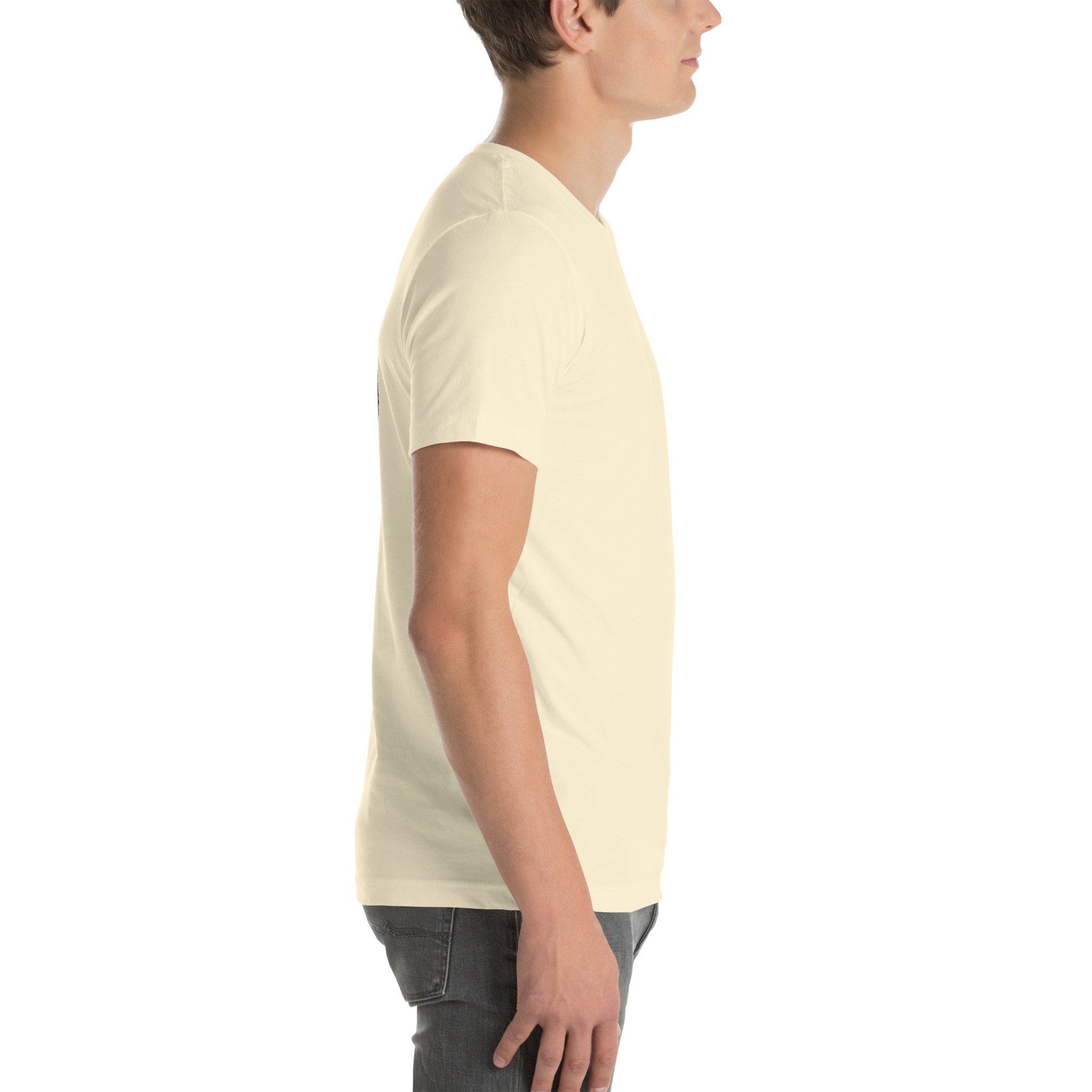 Natural unisex T-shirt, right view