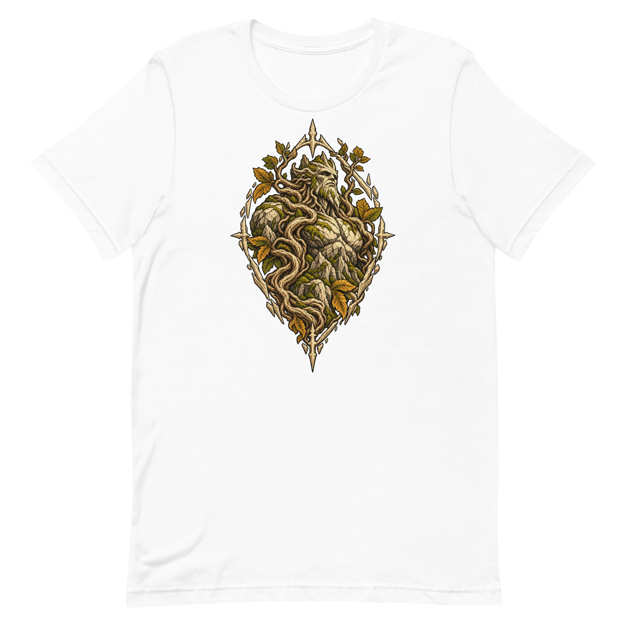 white unisex T-shirt, front view