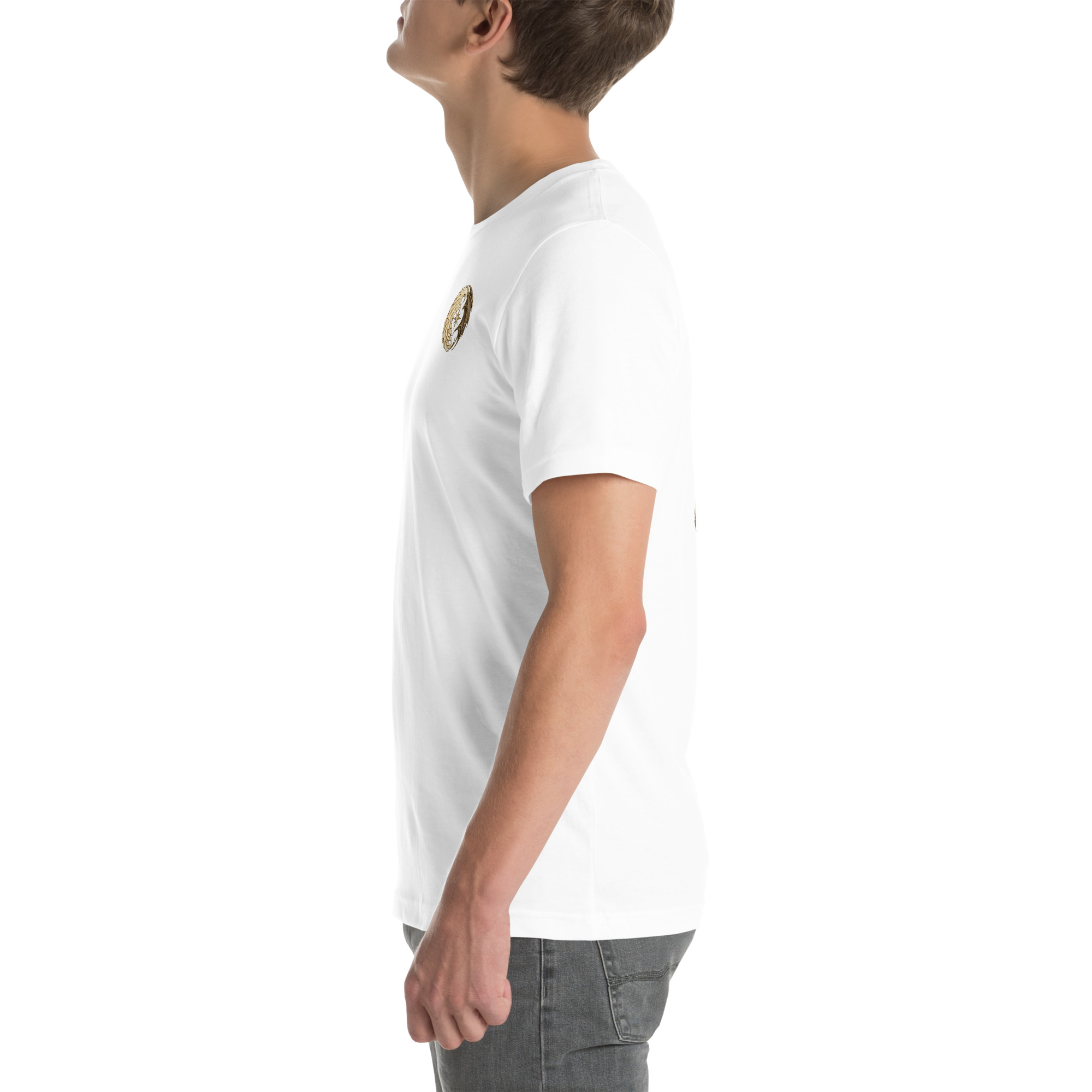 White unisex T-shirt, left view
